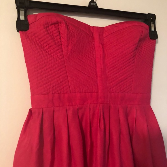 DEVLIN Magenta Pink Strapless Dress with Pockets - Picture 3 of 8